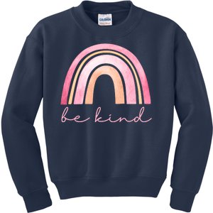 Be Kind Pink Rainbow Cute Gift Kids Sweatshirt