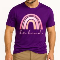 Be Kind Pink Rainbow Cute Gift Performance Shirt