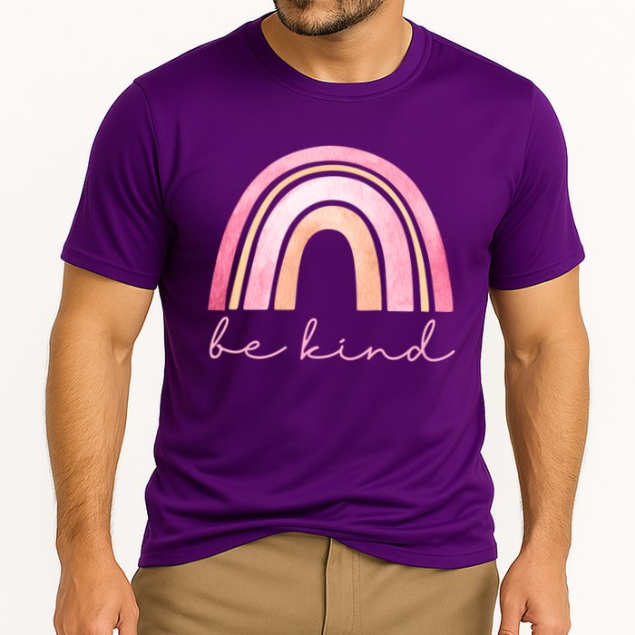 Be Kind Pink Rainbow Cute Gift Performance Shirt