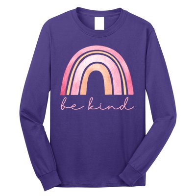 Be Kind Pink Rainbow Cute Gift Long Sleeve Shirt