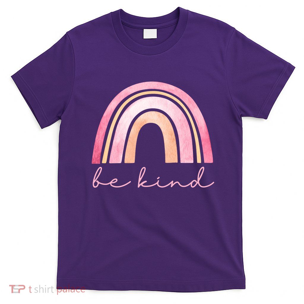 Be Kind Pink Rainbow Cute Gift T-Shirt