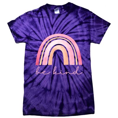 Be Kind Pink Rainbow Cute Gift Tie-Dye T-Shirt