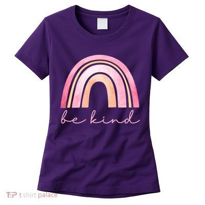 Be Kind Pink Rainbow Cute Gift Women's T-Shirt