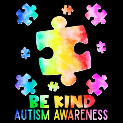  Be Kind Puzzle Pieces Tie Dye Autism Awareness T-Shirt