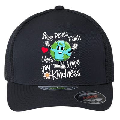 Be Kind Peace On Earth Anti Bullying Erath UNITY DAY Orange Flexfit Unipanel Trucker Cap