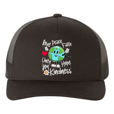 Be Kind Peace On Earth Anti Bullying Erath UNITY DAY Orange Yupoong Adult 5-Panel Trucker Hat