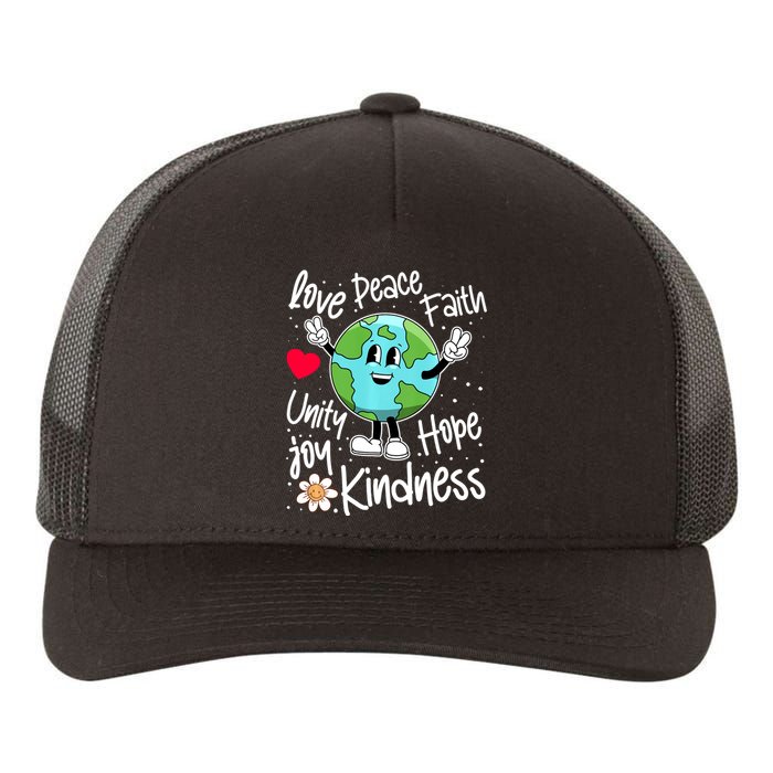 Be Kind Peace On Earth Anti Bullying Erath UNITY DAY Orange Yupoong Adult 5-Panel Trucker Hat