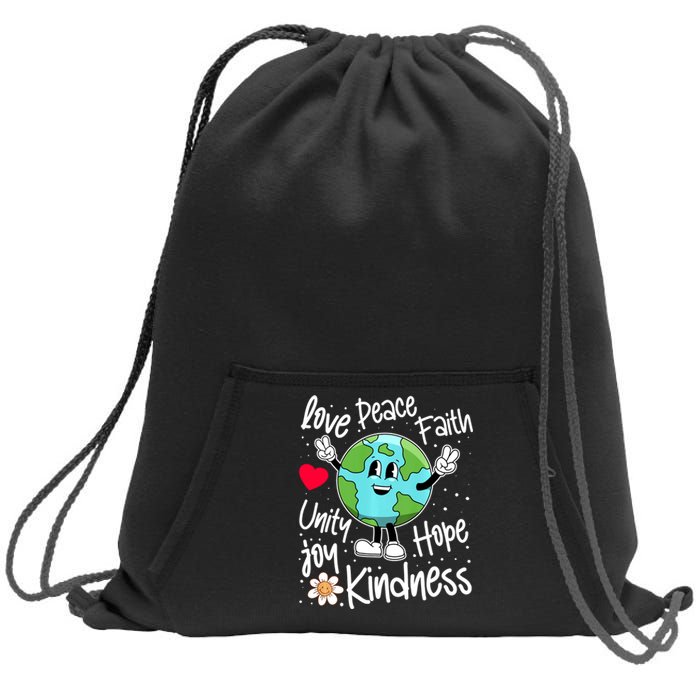 Be Kind Peace On Earth Anti Bullying Erath UNITY DAY Orange Sweatshirt Cinch Pack Bag