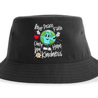 Be Kind Peace On Earth Anti Bullying Erath UNITY DAY Orange Sustainable Bucket Hat