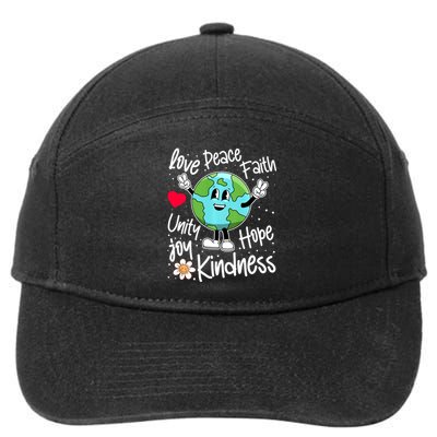 Be Kind Peace On Earth Anti Bullying Erath UNITY DAY Orange 7-Panel Snapback Hat