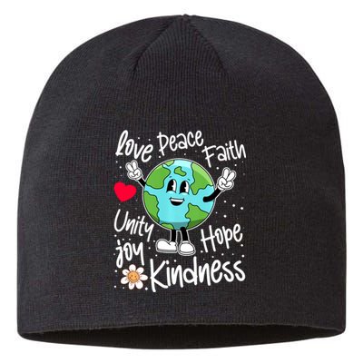 Be Kind Peace On Earth Anti Bullying Erath UNITY DAY Orange Sustainable Beanie