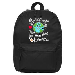 Be Kind Peace On Earth Anti Bullying Erath UNITY DAY Orange 16 in Basic Backpack