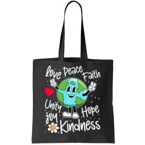 Be Kind Peace On Earth Anti Bullying Erath UNITY DAY Orange Tote Bag