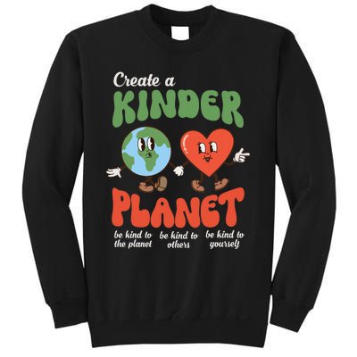 Be Kind Planet Save Earth Day Retro Groovy Environment Sweatshirt