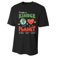 Be Kind Planet Save Earth Day Retro Groovy Environment Performance Sprint T-Shirt