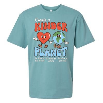 Be Kind Planet Save Earth Day Create A Kinder Planet Gift Sueded Cloud Jersey T-Shirt