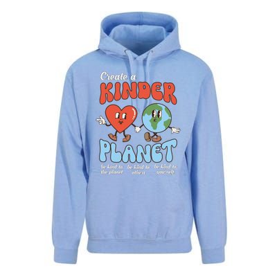 Be Kind Planet Save Earth Day Create A Kinder Planet Gift Unisex Surf Hoodie