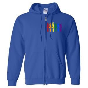 Be Kind Pride Sign Language Rainbow Teachers Interpreter Asl Gift Full Zip Hoodie