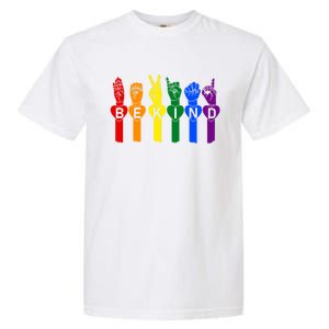 Be Kind Pride Sign Language Rainbow Teachers Interpreter Asl Gift Garment-Dyed Heavyweight T-Shirt