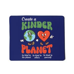 Be Kind Planet Save Earth Day Retro Groovy Environment Mousepad