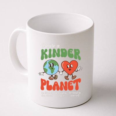 Be Kind Planet Save Earth Day Retro Groovy Environment Coffee Mug