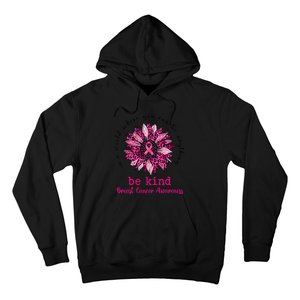 Be kind Pink Ribbon Breast Cancer Awareness Support Squad Hoodie