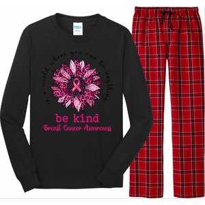 Be kind Pink Ribbon Breast Cancer Awareness Support Squad Long Sleeve Pajama Set