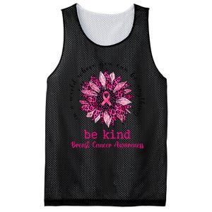 Be kind Pink Ribbon Breast Cancer Awareness Support Squad Mesh Reversible Basketball Jersey Tank