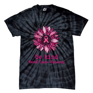 Be kind Pink Ribbon Breast Cancer Awareness Support Squad Tie-Dye T-Shirt