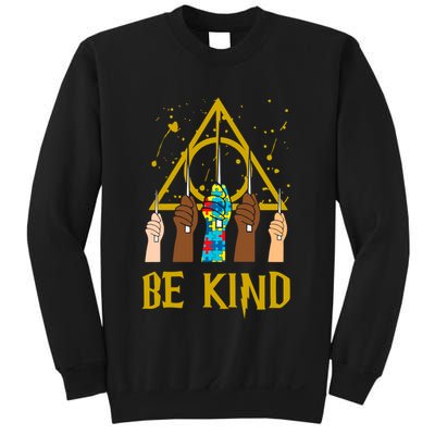 Be Kind Puzzle Ribbon Harry Autism Awareness Wizard Sweatshirt