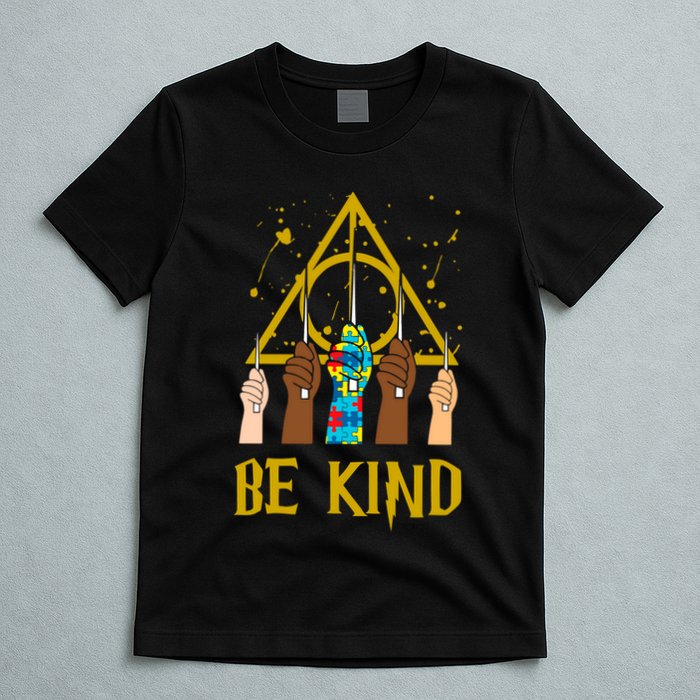 Be Kind Puzzle Ribbon Harry Autism Awareness Wizard T-Shirt