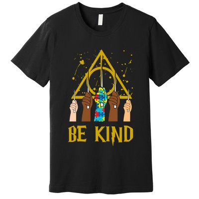 Be Kind Puzzle Ribbon Harry Autism Awareness Wizard Premium T-Shirt