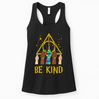 Be Kind Puzzle Ribbon Harry Autism Awareness Wizard Womens Tank Top