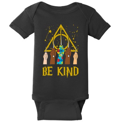 Be Kind Puzzle Ribbon Harry Autism Awareness Wizard Baby Bodysuit