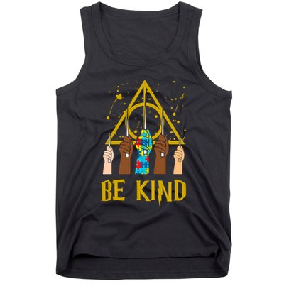 Be Kind Puzzle Ribbon Harry Autism Awareness Wizard Tank Top