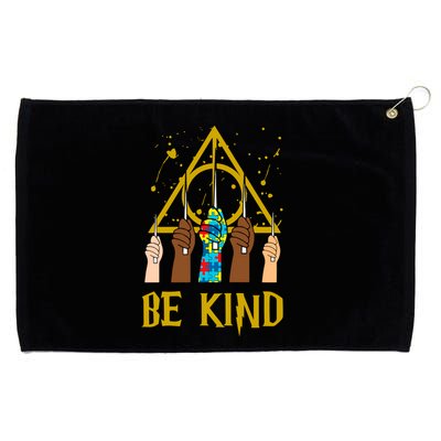 Be Kind Puzzle Ribbon Harry Autism Awareness Wizard Grommeted Golf Towel