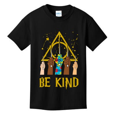 Be Kind Puzzle Ribbon Harry Autism Awareness Wizard Kids T-Shirt