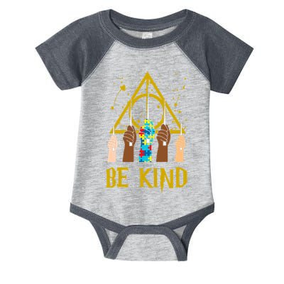 Be Kind Puzzle Ribbon Harry Autism Awareness Wizard Infant Baby Jersey Bodysuit