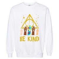 Be Kind Puzzle Ribbon Harry Autism Awareness Wizard Garment-Dyed Sweatshirt
