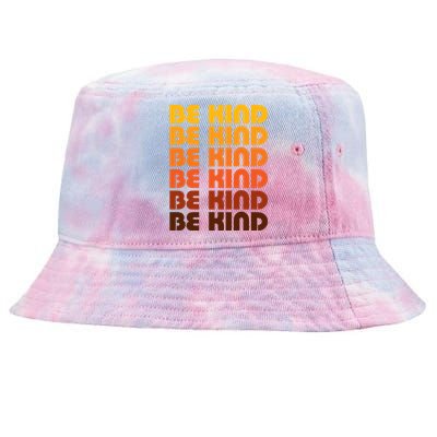 Be Kind Positive Inspirational Kindness Retro Vintage Gift Tie-Dyed Bucket Hat