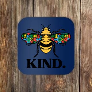 Bee Kind Puzzle Cute Autism Awareness Acceptance Autistic Cool Gift Coaster