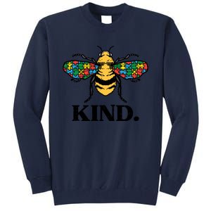 Bee Kind Puzzle Cute Autism Awareness Acceptance Autistic Cool Gift Tall Sweatshirt