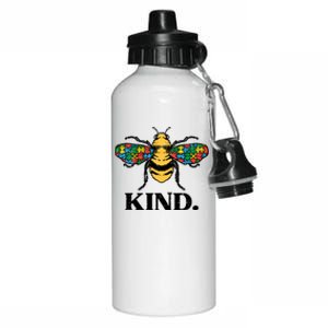 Bee Kind Puzzle Cute Autism Awareness Acceptance Autistic Cool Gift Aluminum Water Bottle