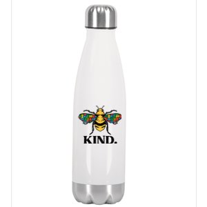 Bee Kind Puzzle Cute Autism Awareness Acceptance Autistic Cool Gift Stainless Steel Insulated Water Bottle