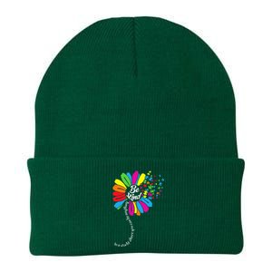 Be Kind Puzzle Mom Sunflower Autism Awareness Knit Cap Winter Beanie