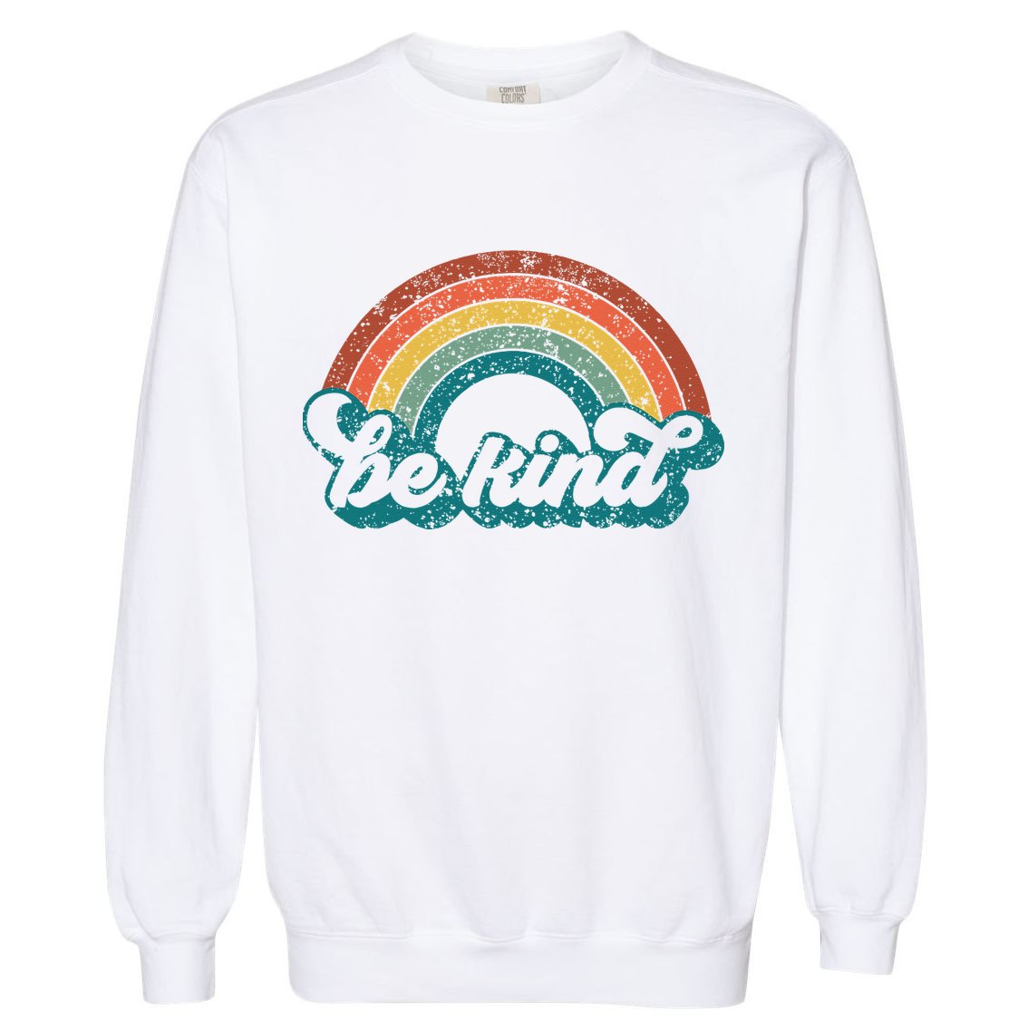 Be Kind Rainbow LGBT Flag LGBT Pride Month Retro Vintage Garment-Dyed Sweatshirt