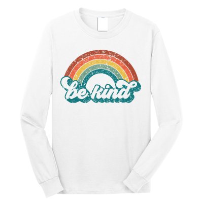 Be Kind Rainbow LGBT Flag LGBT Pride Month Retro Vintage Long Sleeve Shirt