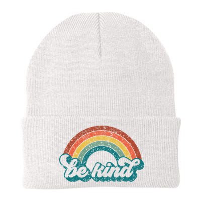 Be Kind Rainbow LGBT Flag LGBT Pride Month Retro Vintage Beanie