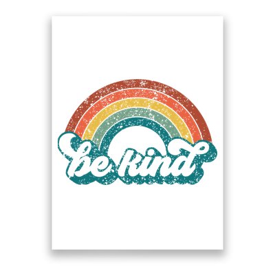 Be Kind Rainbow LGBT Flag LGBT Pride Month Retro Vintage Poster