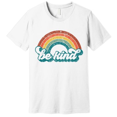 Be Kind Rainbow LGBT Flag LGBT Pride Month Retro Vintage Premium T-Shirt